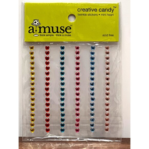A Muse Creative Candy Twinkle Stickers Mini Heart Acid-Free TW103 - Picture 4 of 4